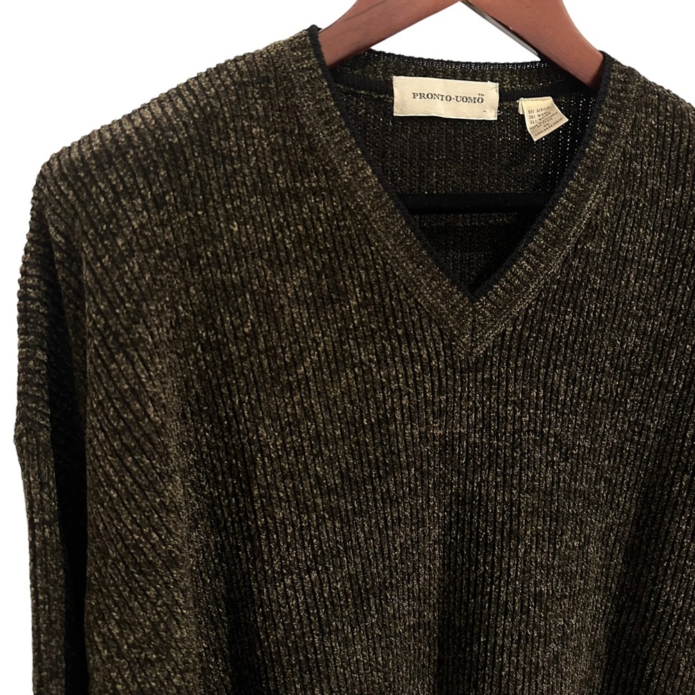Pronto Oumo V-Neck Wool Blend Sweater XL